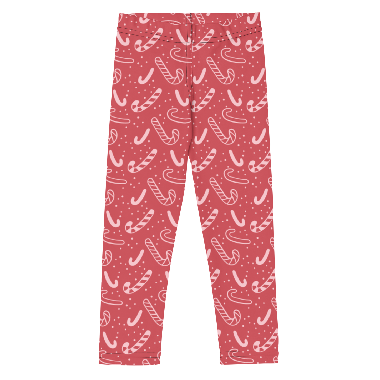 Red & White Candy Canes Kids Leggings