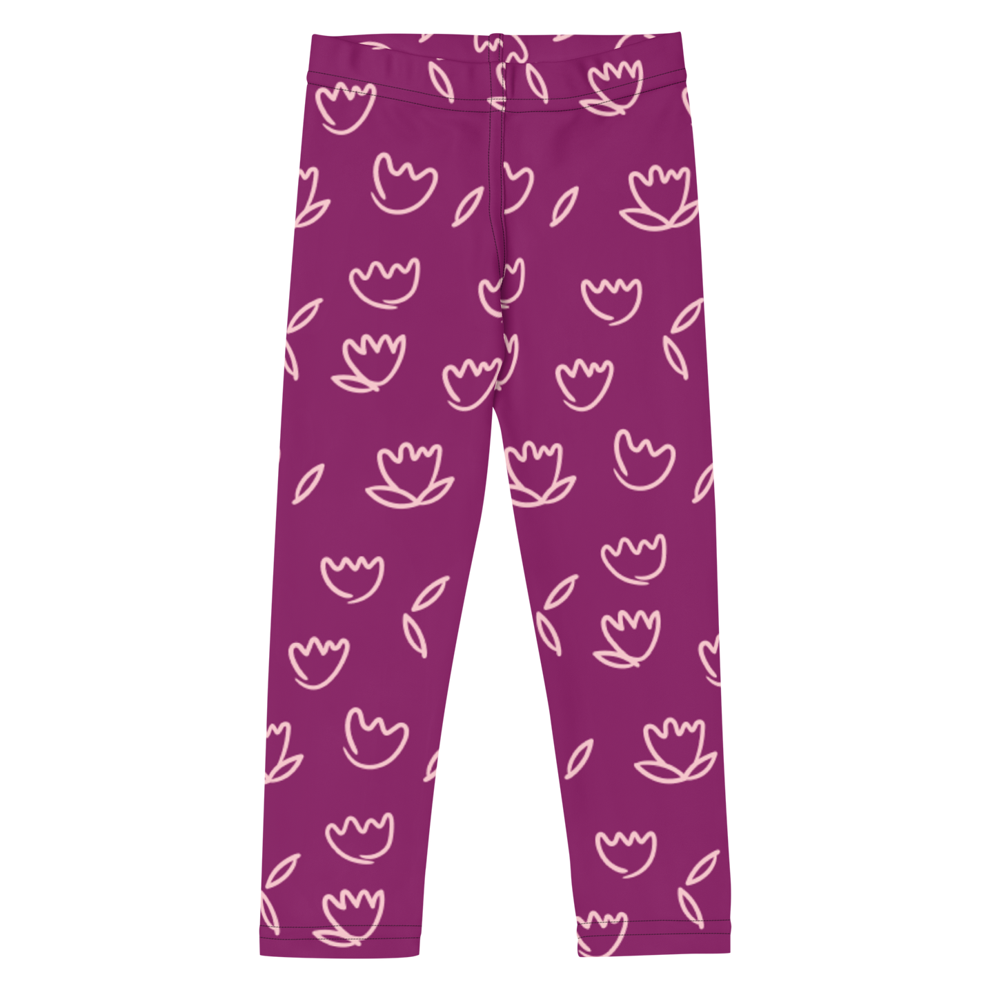 Purple Flowers Kids Leggings