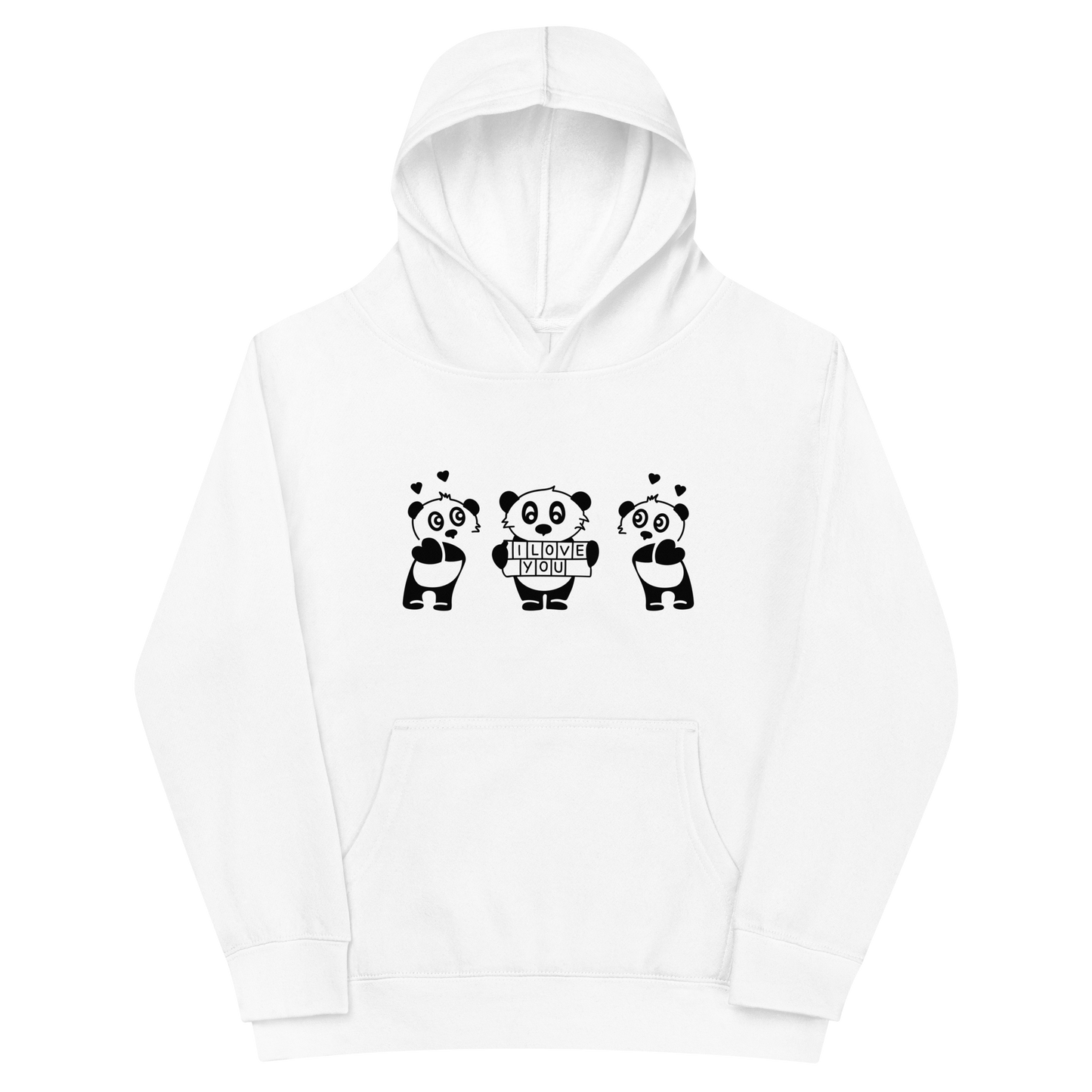 I Love You Panda Hoodie