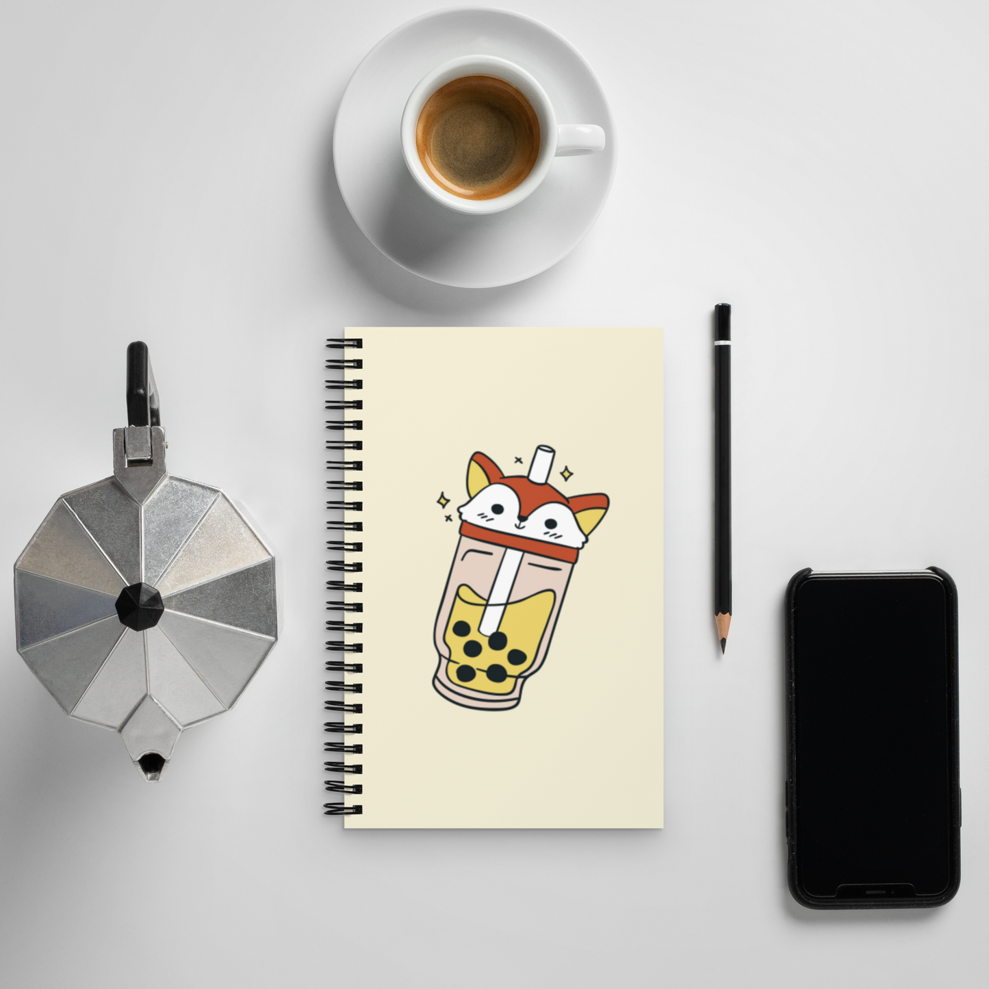 Little Fox Bubble Tea Notebook