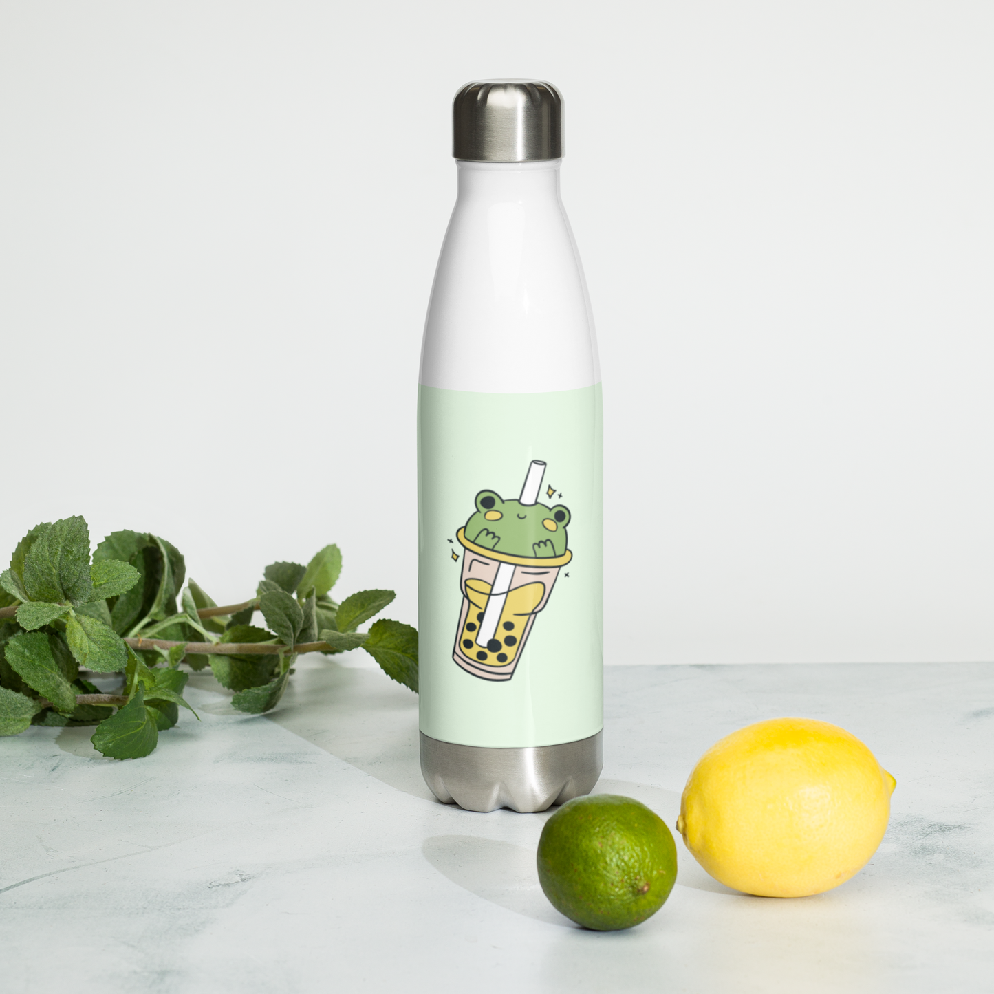 Little Frog Bubble Tea Stainless Steel Water Bottle