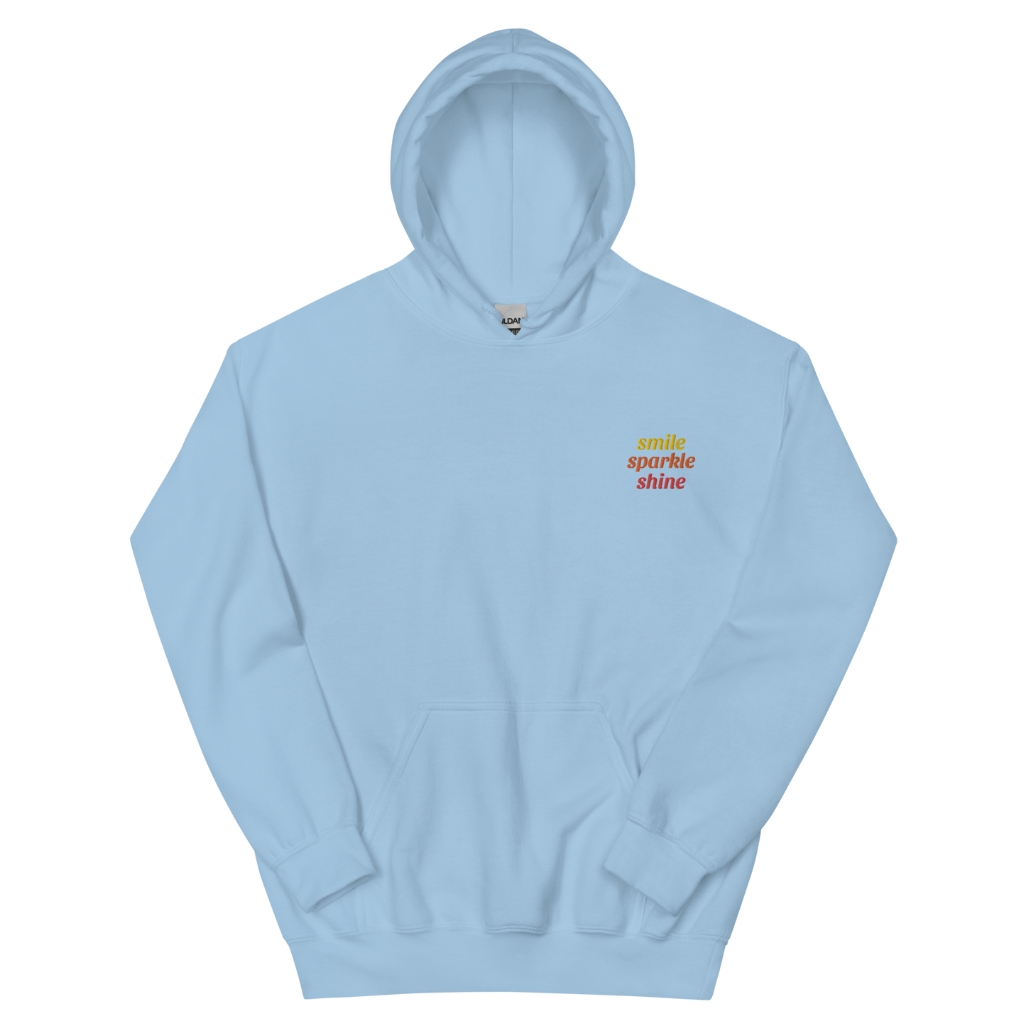 Smile Sparkle Shine Embroidered Hoodie